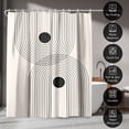 thumbnail image 5 of Americanflat 71" x 74" Shower Curtain, Black Geometrical Line Art 2 by Tetyana Karankovska, 5 of 7
