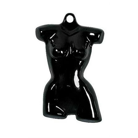 Economy Female Black Shapely Plastic Torso Form - Fits Women’s Sizes 5-10