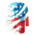 thumbnail image 5 of Cavosen USA Flag Shirts for Women Petite Independence Day 3/4 Sleeve Crewneck T Shirts American Flag Graphic Shirts Lady S 4th of July Casual Shirts Red White and Blue Tunic Tees Patriotic Clothes, 5 of 5