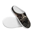 thumbnail image 3 of Xecao Vintage Pattern Flower Skull Print Cotton Slippers Fuzzy Warm Cozy Slippers Non Slip House Slippers For Indoor Outdoor Cotton Slippers House Slippers-35/36, 3 of 7