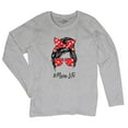 thumbnail image 5 of Mom Life Messy Bun Women's Long Sleeve T-shirt Trendy Motherhood Parenting Maternity Family Mother's Day Mama Mommy #momlife, 5 of 7