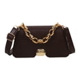 thumbnail image 1 of Sywqhk Chain Alligator Crossbody Tote Bag Pu Mujeres Hombro Tote (Marrón Oscuro) Sywqhk Para estrenar, 1 of 9