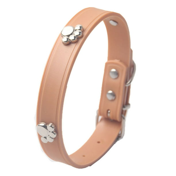 Collar de perro de silicona: collar de perro de moda blanco, anillo de hebilla y anillo de cinturón con anillo en D