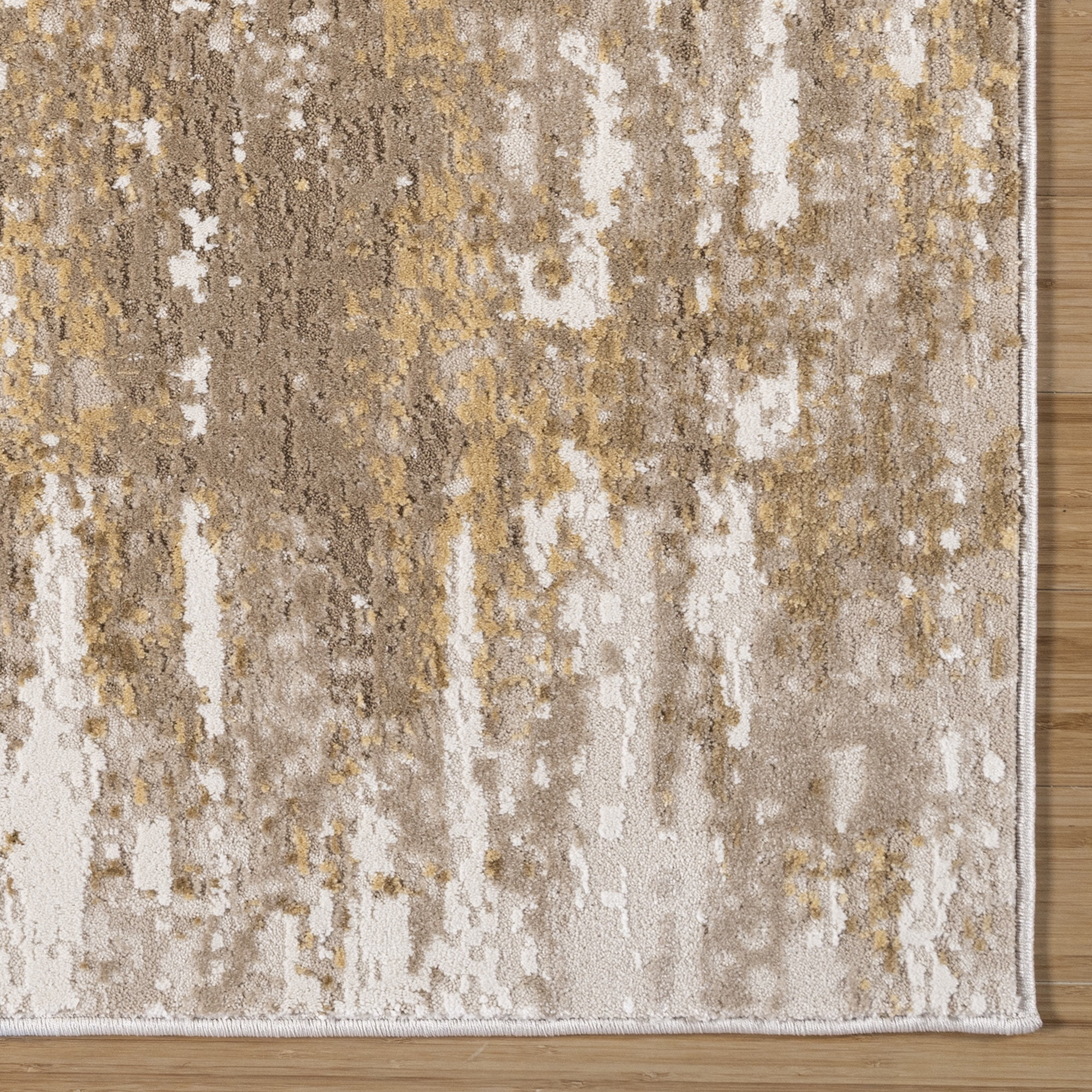 Gertmenian Eden Russo Polyester Beige Non-Slip Abstract Indoor Area Rug, 8x10