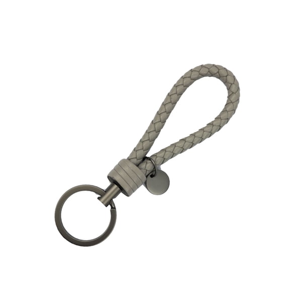 Llavero de cuerda tejida de cuero Billuyoard Gris 3.3*9 cm