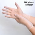 thumbnail image 2 of 100PCS Transparent Disposable PVC/Latex Gloves Food Cleaning Cooking Kitchen Home, 2 of 7