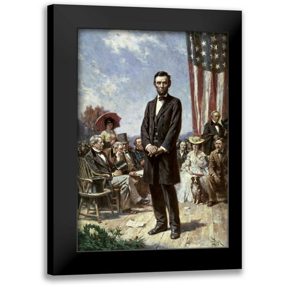 Ferris, Jean Leon Gerome 11x14 Black Modern Framed Museum Art Print Titled - The Gettysburg Address