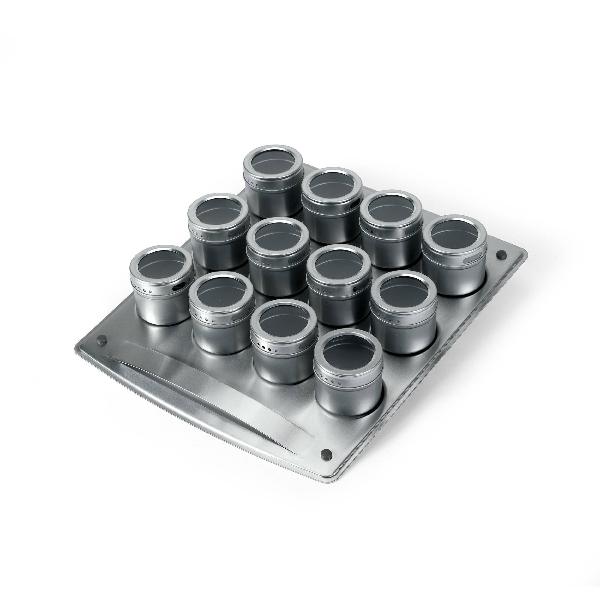 Kamenstein 12-Can Stainless Steel Magnetic Spice Rack - Walmart.com Kamenstein 12-Can Stainless Steel Magnetic Spice Rack - Walmart.com
