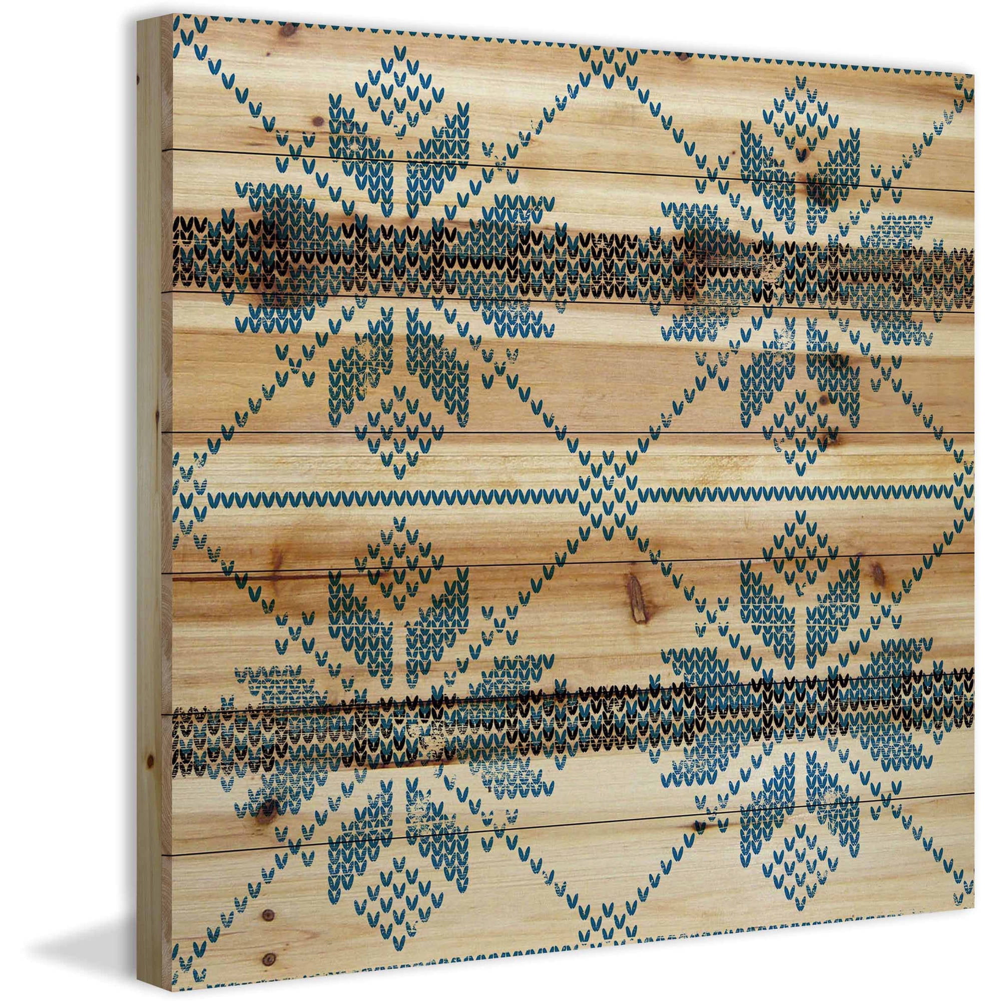 "Four Corners" Painting Print on Natural Pine Wood