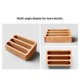 thumbnail image 3 of 2pcs Beech Wood Business Card Holder for Desk, 3 Card Slots Business Card Display Holder Stand, 3 of 5