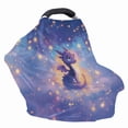 thumbnail image 4 of Renewold Dragon Star Violet Stretchy Nursing Scarf Car Seat Canopy Baby Car Seat Cover, Baby Breastfeeding Stroller High Chair Shopping Cart Cover for Infant Home Decor, 4 of 7