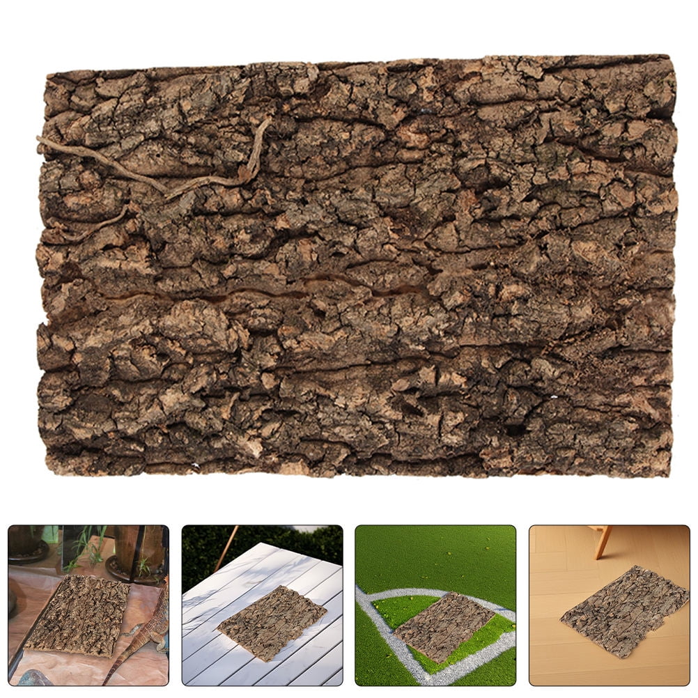 Luxshiny Coffee Colored Natural Tree Bark for Reptile Tank Basking and Climbing Accessory