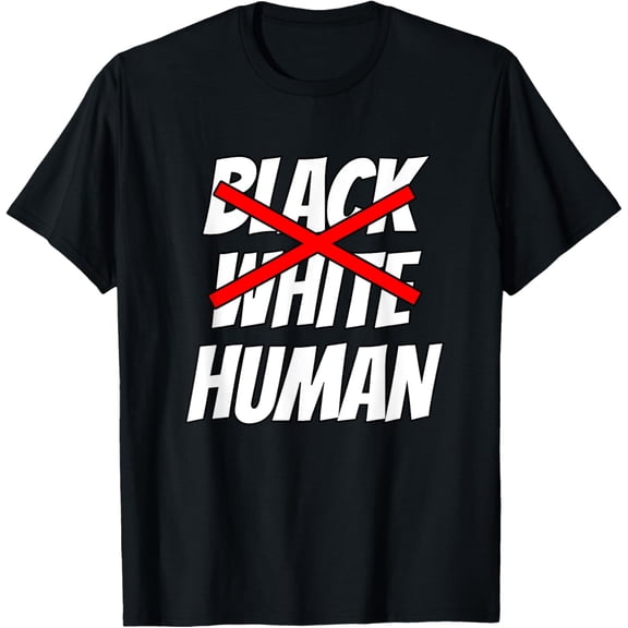 t-shirt Black White Human T Shirt Equality & Unity Pride Clothing mens,black,women,funny,journey,Crew Neck, Short Sleeve,printing
