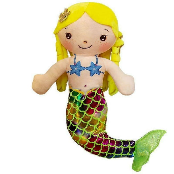 Mermaid Doll: Girls Soft Stuffed Mermaid Toy - Adorable Cartoon Ocean Animal Pillow For Kids - Birthday Present For Party