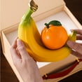 thumbnail image 3 of Cerámica Artificial realista plátano naranja manojo simulación fruta decorativa, 3 of 7