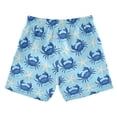 thumbnail image 2 of Crab and Starfish Pattern Swim Trunks Quick Dry Beach Pool Board Shorts Lightweight Stylish Print Sizes 2T to XL, 2 of 8