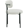 thumbnail image 5 of Maklaine Contemporary Cream Finished Fabric Dining Chair, 5 of 7