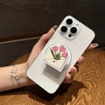 thumbnail image 2 of Tulip Flower Magnetic Phone Grip – Cute Envelope Design with Pink Tulips, Floral Magsafe Phone Holder, Aesthetic Phone Accessory, 2 of 4