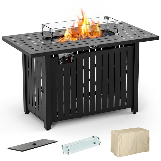 Snan 43in Outdoor Propane Gas Fire Pit, Are Gas Fire Pit Tables Safe
