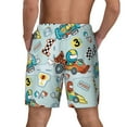thumbnail image 4 of Haiem Cartoon Car Racing Mens Swim Trunks with Compression Liner 2 in 1 Swimming Shorts Stretch Swimwear Quick Dry,Board Shorts-Large, 4 of 9