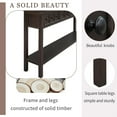thumbnail image 4 of IVV 60" Rustic Entryway Console Table with 4 Storage Drawers and Bottom Shelf, Solid Wood Frame Sofa Table for Hallway, Living Room, Foyer (Espresso), 4 of 9