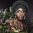thumbnail image 2 of QASIEATN Women's Everyday Wear Accessories Fashion Solid Color Turban Caps Beanie Headscarf Pre Tied Braid Headwraps for Women, 2 of 5
