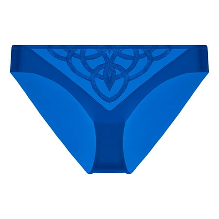 Tao Tao Womens Trendy Briefs Panty Seamless Stretchy Comfy Underpants Fashion Bikini Briefs Everyday Casual Solid Panties Blue L