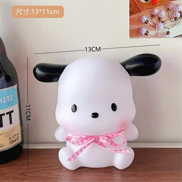 Sanrio-lámpara de mesa de dibujos animados Pochacco, luz nocturna de Anime Kawaii, lámpara de mesita de noche, iluminación ambiental, decoración de habitación de niños