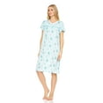 thumbnail image 2 of Lati Fashion Women Nightgowns Short Sleeve Female Nightgowns & Sleepshirts Green Size 2X, 2 of 4