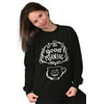 thumbnail image 3 of Caturday Morning Cats Coffee Lovers Women Crewneck Sweatshirt Brisco Brands S, 3 of 5