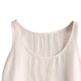 thumbnail image 4 of Roncen Débardeurs en Lin Naturel Sans Manches Basiques Été Décontractés Col Rond Blouse, 4 of 5