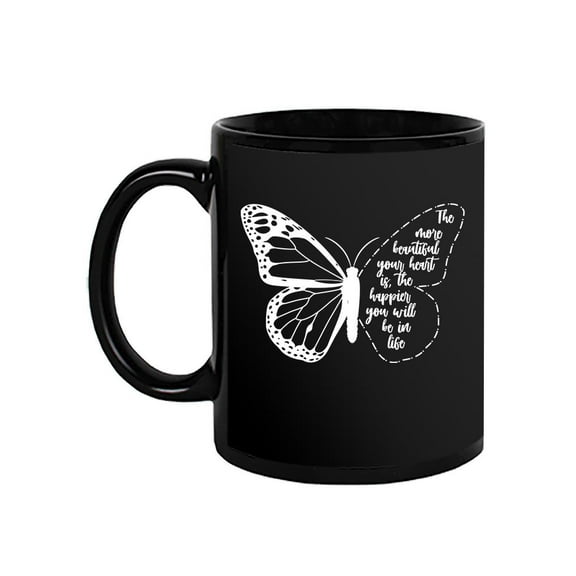 Happy Quote Butterfly Mug - Smartprints Designs,