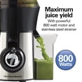 thumbnail image 5 of Hamilton Beach Big Mouth Extractor de Jugo Pro, 800W, Apto para Alimentos Integrales, Acero Inoxidable, 67608, 5 of 5