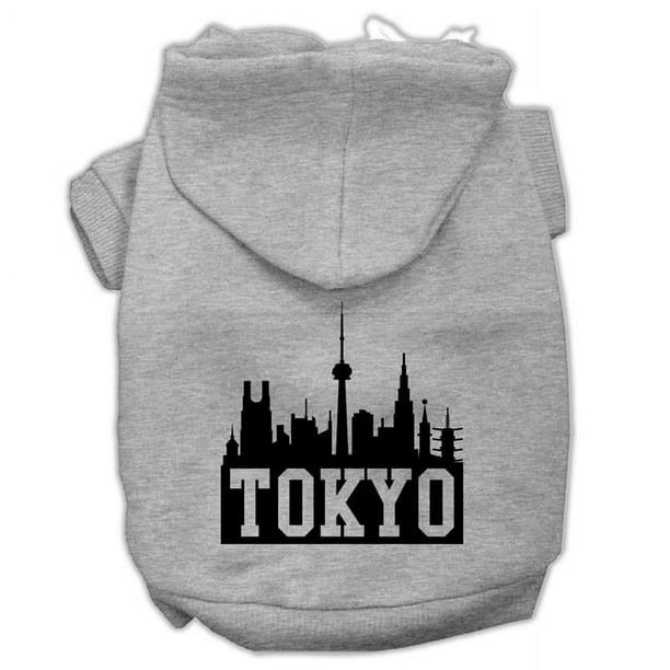 Tokyo Skyline Sérigraphie Hoodies Gris Taille XL (16)