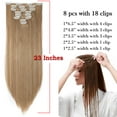 thumbnail image 4 of SEGO Clip in Hair Extensions Straight Full Head Real Hair 8 Hair Pieces 18 Clips For Women Hollywood Hair Accessory Blonde/Golden/Red/Purple/Pink/Blue/Black, 4 of 8