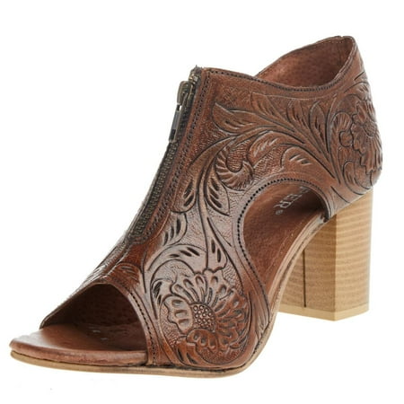 

Roper Womens 09-021-0946-3065 Women`s Tooled Leather Sandal 10 M Brown