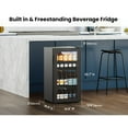 thumbnail image 6 of Yeego 116 Can Beverage Refrigerator Cooler, 3.1 cu.ft. Beverage Fridge with Glass Door for Home/Bar/Office, Black, 6 of 11