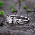 thumbnail image 2 of Oryn Jewelry 1.8 Ct Brilliant Round Cut Moissanite Rings – 14K White Gold Plated Band – Solitaire Bypass Bands for Her – Forever Moissanite Accent Jewelry, 2 of 5
