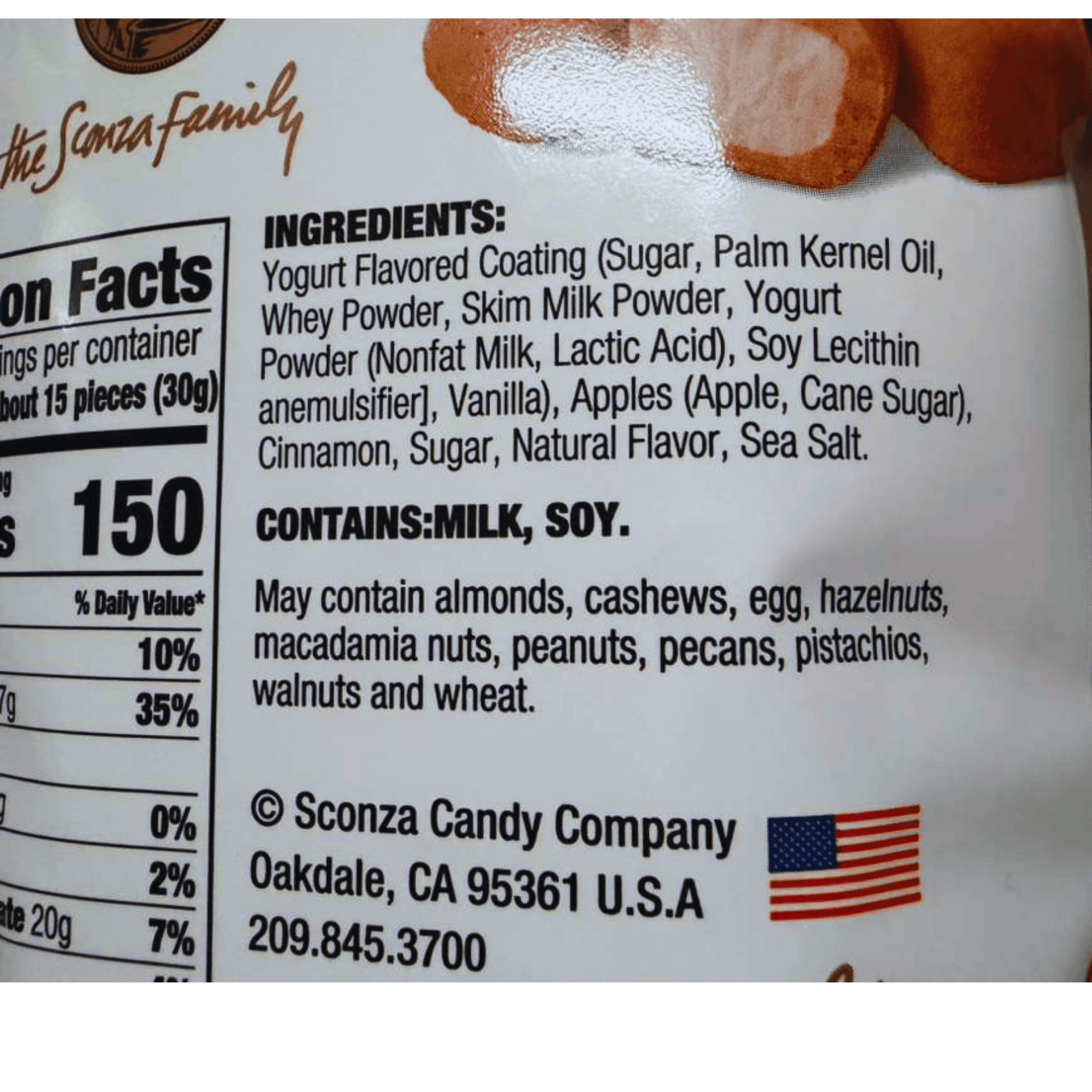 Sconza Confections Cinnamon Apple Freeze Dried Yogurt Flavored