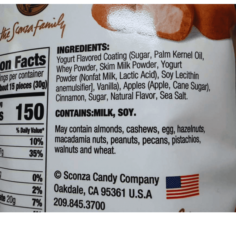 Sconza Confections Cinnamon Apple Freeze-Dried Yogurt Crème, 18 oz