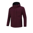 thumbnail image 7 of Vxararl Waterproof Jackets for Men Lightweight, Breathable, Rain Shell Coat for Running Hiking Cycling Travel Hood Jackets with Zipper Pockets Windbreaker Jackets for Men Wine M, 7 of 7