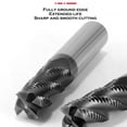 thumbnail image 4 of Gamvdout 2PCS Tungsten Steel Extended Roughing Milling Cutter 4-Flute Black Nano Coating CNC Machinery Roughing End Mill Tools, 4 of 7