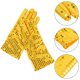 thumbnail image 2 of Women Men Bling Bling Costume Gloves Wrist Length Short Sequins Gloves for Adult Dance Stage Performance (Gold), 2 of 3