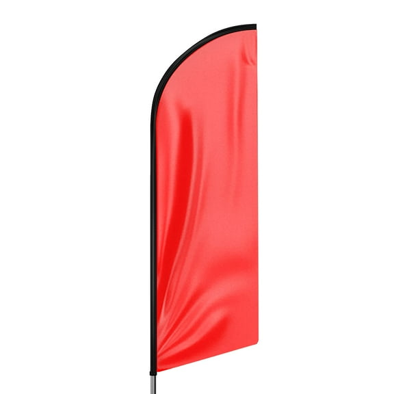 QSUM Solid Colored Themed Feather Flag, 11FT Lake Blue Advertising Swooper Flag, Vivid Color and Fade Proof Lake Blue Signs for Businesses (Flagpole Not Included) (Lake Blue)