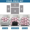 thumbnail image 6 of Xixirimido Pink Ghost Pumpkin Candy Recliner Chair Covers 4-Pieces Stretch Lazy Boy Recliner Covers with Pocket Reclining Slipcovers Soft Sofa Slipcover Halloween Furniture Protector for Pets Kids, 6 of 8