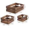 thumbnail image 2 of MyGift 3 Piece Rustic Nesting Wood Storage Crates, Brown, 2 of 7