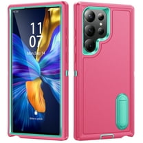 TECH CIRCLE for Samsung Galaxy S23 Ultra Case, Anti-Drop Hybrid Heavy Duty Protective Phone Cover Shockproof Rugged Military Bumper Tough Kickstand Cover for Samsung Galaxy S23 Ultra 2023,Rose