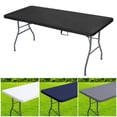 thumbnail image 2 of Pebbuoy Nappe de Pique-Nique Extérieure avec Bord Élastique Coupe-Vent Résistante à l'Usure Imperméable Lavable Protection de Table de Patio, 2 of 6