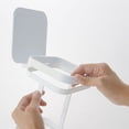 thumbnail image 4 of Cubo de basura de mesa nórdico creativo, mini cubo de basura de mostrador de metal con tapa Soporte de bolsa de basura pequeño para el hogar Cocina Oficina - Blanco JAMW Sencillez, 4 of 5