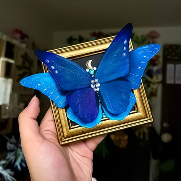 Fiudx Pegatina de Simulación para Refrigerador, Diseño de Mariposas, Flores de Colores Brillantes, Elegante Decoración para El Hogar, Elegante Accesorio de Cocina, Multiusos, Tamaño 12 X 12 Cm